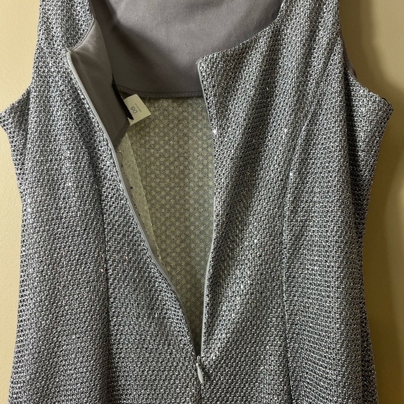 Vintage Molly Malloy Elegant Sparkly Silver Evening Gown Made in USA 8 Stunning - Picture 8 of 12